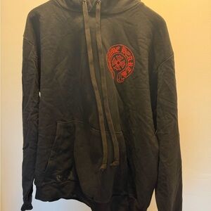 Chrome Hearts Black Hoodie with Red Emblem